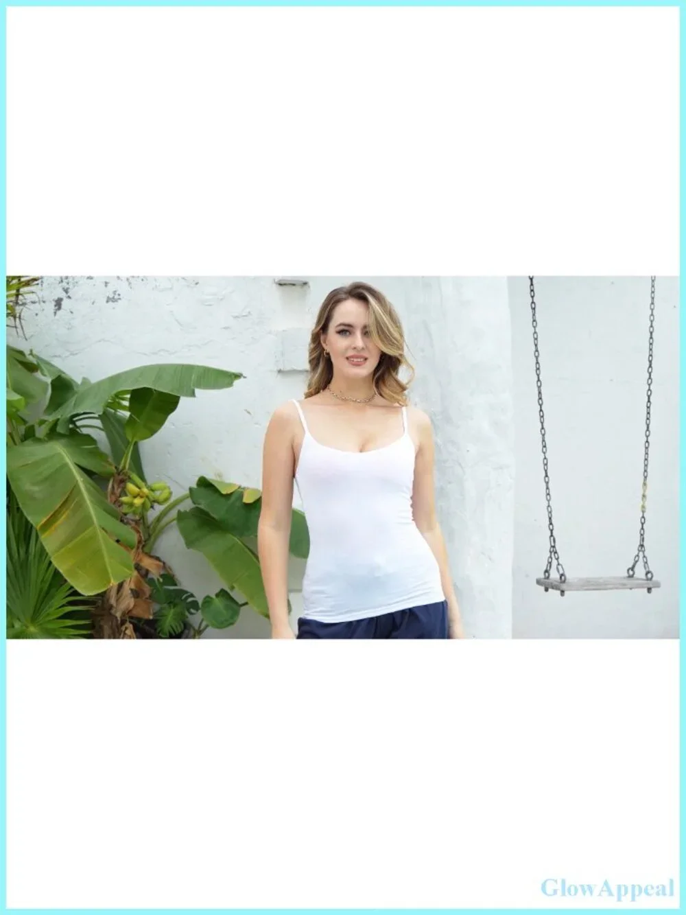 4-Pack Slim-Fit Camisoles Cotton Adjustable Spaghetti Strap Tops